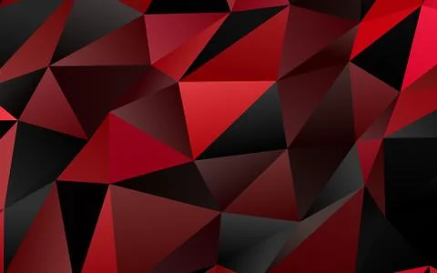 Dark Red vector shining triangular background. Illustrazione stock