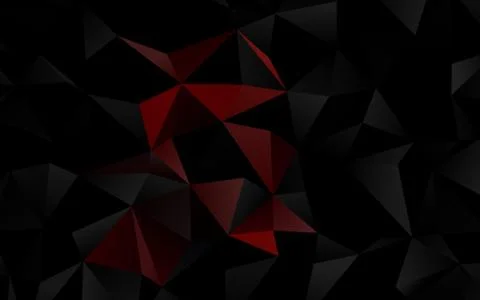 Dark Red vector shining triangular pattern. Illustrazione stock