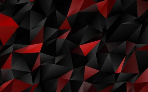 Dark Red vector shining triangular pattern. Illustrazione stock