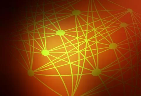 Dark Red vector template with artificial intelligence structure. 库存插图