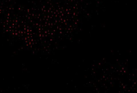 Dark Red vector template with math simbols. Illustrazione stock
