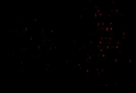 Dark Red vector template with math simbols. 스톡 일러스트