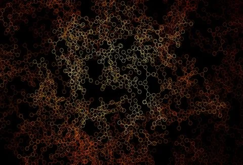 Dark Red vector texture with artificial intelligence concept. Illustrazione stock