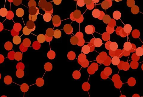 Dark Red vector texture with artificial intelligence concept. Stock Illustration