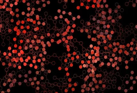 Dark Red vector texture with artificial intelligence concept. Stock Illustration