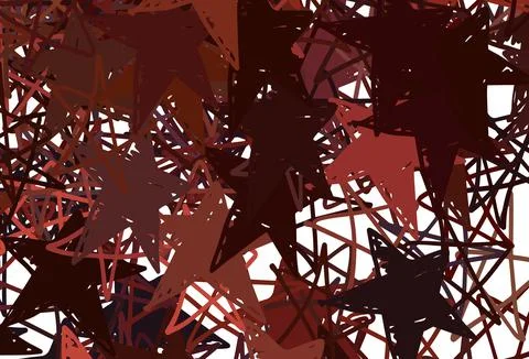 Dark Red vector texture with beautiful stars. Illustrazione stock