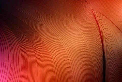 Dark Red vector texture with curved lines. Stock Illustration