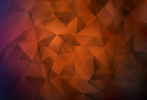 Dark Red vector texture with triangular style. Ilustração Stock