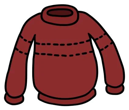 The dark red woolen sweater Stock Illustration