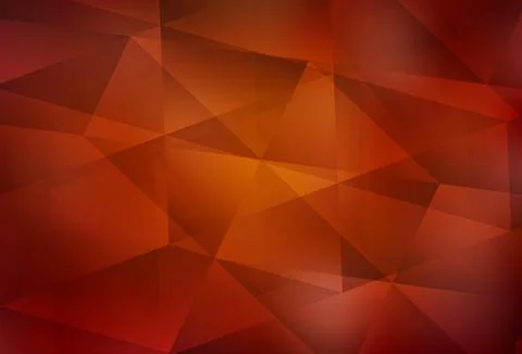 Dark Red, Yellow vector abstract polygonal background. Stock Illustration