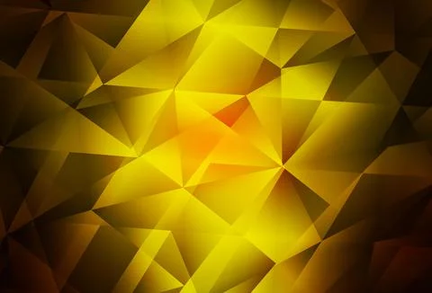 Dark Red, Yellow vector abstract polygonal background. 스톡 일러스트
