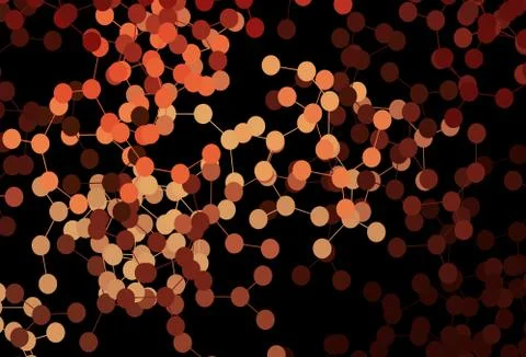 Dark Red, Yellow vector backdrop with artificial intelligence data. Illustrazione stock