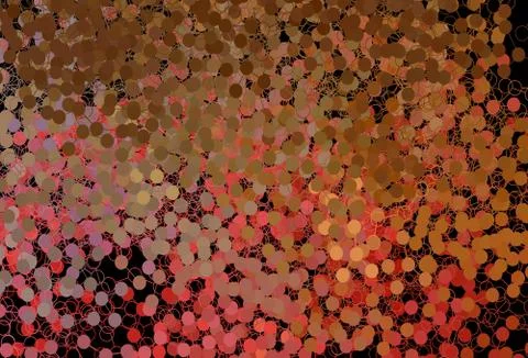 Dark Red, Yellow vector backdrop with dots. Stock Illustration