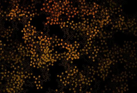 Dark Red, Yellow vector backdrop with artificial intelligence data. Stock Illustration