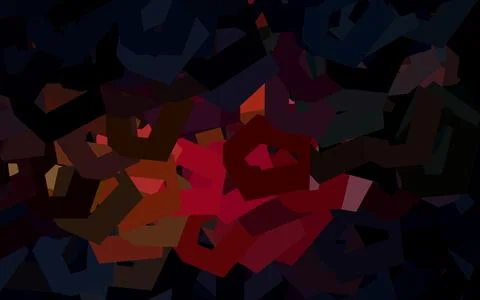 Dark Red, Yellow vector background with set of hexagons. イラスト素材