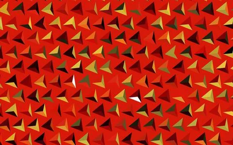 Dark Red, Yellow vector background with triangles. 스톡 일러스트