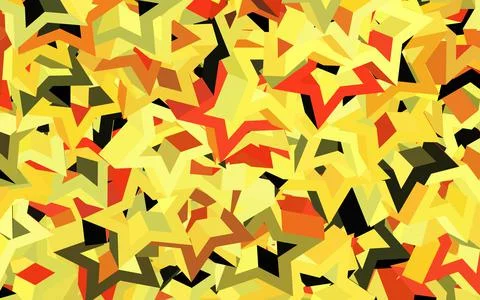 Dark Red, Yellow vector background with polygonal style. Stock Illustration