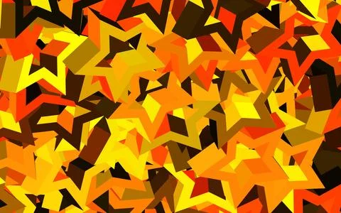 Dark Red, Yellow vector background with triangles. Stock Illustration