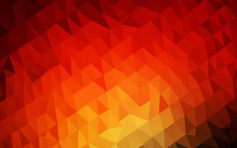 Dark Red, Yellow vector blurry triangle pattern. Stock Illustration