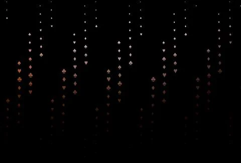 Dark Red, Yellow vector cover with symbols of gamble. Stock Illustration