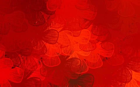 Dark Red, Yellow vector elegant pattern with trees, branches. Stockillustratie