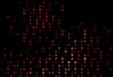 Dark Red, Yellow vector layout with elements of cards. 스톡 일러스트