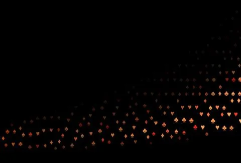 Dark Red, Yellow vector layout with elements of cards. 스톡 일러스트