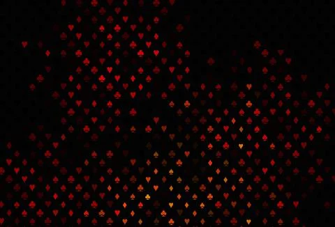 Dark red, yellow vector layout with elements of cards. 스톡 일러스트