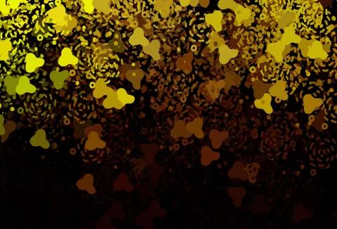 Dark Red, Yellow vector pattern with random forms. Illustrazione stock
