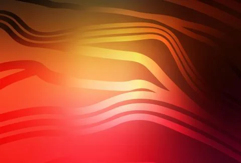 Dark Red, Yellow vector pattern with wry lines. 스톡 일러스트