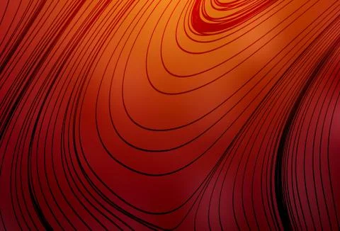 Dark Red, Yellow vector pattern with bent lines. Illustrazione stock