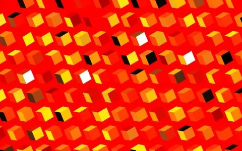 Dark Red, Yellow vector pattern in square style. Illustrazione stock