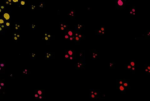 Dark Red, Yellow vector pattern with bent ribbons. Illustrazione stock