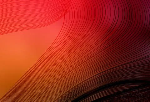 Dark Red, Yellow vector pattern with curved lines. 스톡 일러스트