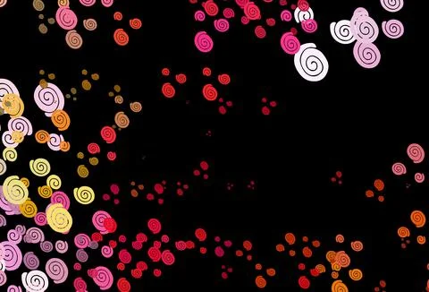 Dark Red, Yellow vector pattern with liquid shapes. Illustrazione stock