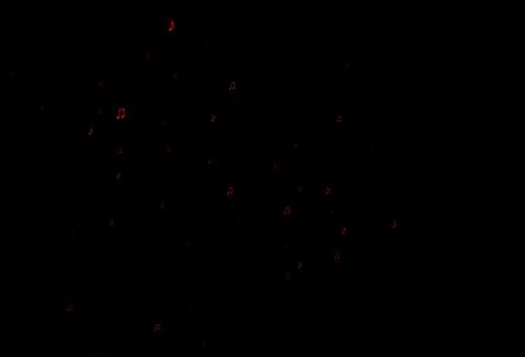 Dark Red, Yellow vector pattern with music elements. 스톡 일러스트