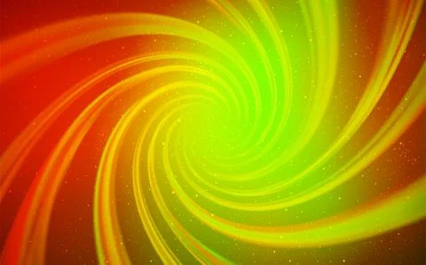 Dark Red, Yellow vector pattern with night sky stars. Blurred decorative desi Stock Illustration