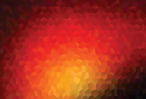 Dark Red, Yellow vector pattern with colorful hexagons. Illustrazione stock