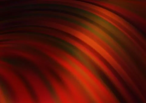 Dark Red, Yellow vector pattern with lava shapes. Stock Illustration