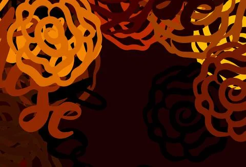 Dark Red, Yellow vector pattern with random forms. Stock Illustration