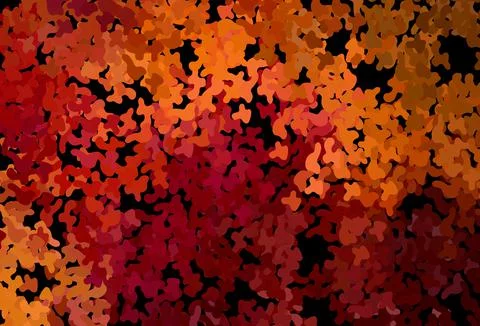 Dark Red, Yellow vector pattern with random forms. Stock Illustration