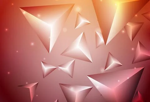 Dark Red, Yellow vector pattern with polygonal style. Stock Illustration