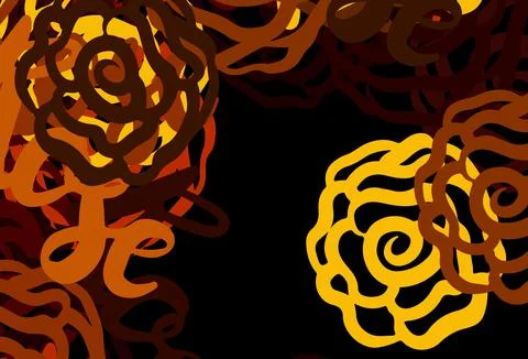 Dark Red, Yellow vector pattern with random forms. Illustrazione stock