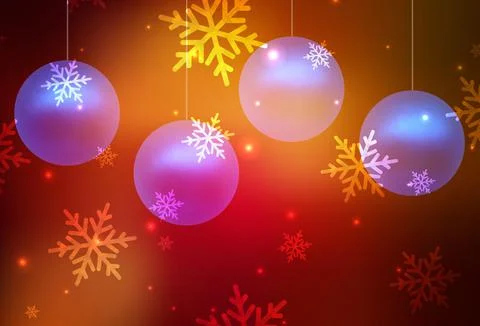 Dark Red, Yellow vector pattern in Christmas style. Stock Illustration