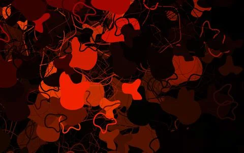 Dark Red, Yellow vector pattern with random forms. Illustrazione stock