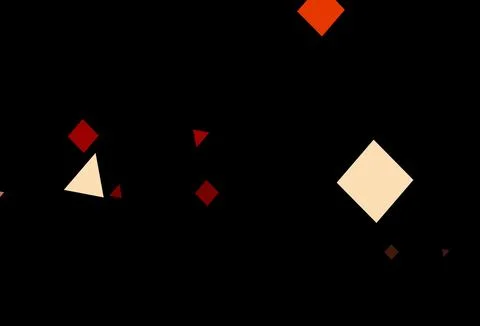 Dark red, yellow vector pattern in polygonal style with circles. Illustrazione stock