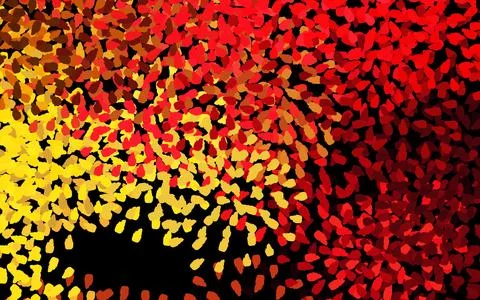 Dark Red, Yellow vector pattern with random forms. Illustrazione stock
