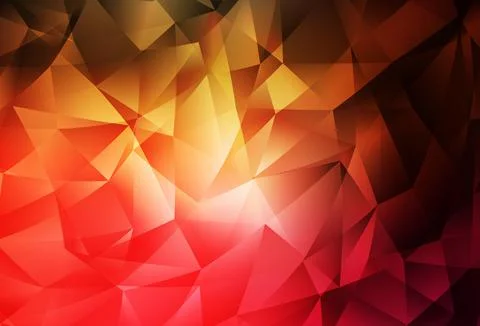 Dark Red, Yellow vector polygonal pattern. Stock Illustration