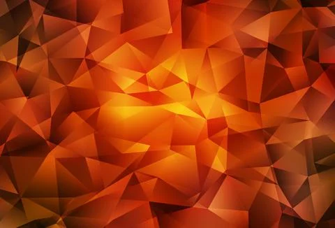 Dark Red, Yellow vector polygonal template. Stock Illustration