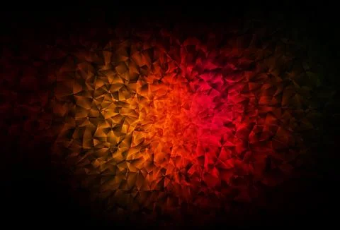Dark Red, Yellow vector polygonal pattern. Stock Illustration